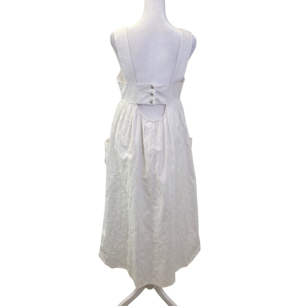 Madewell Cutout Back Empire Midi Dress Size 4 - Picture 2 of 8